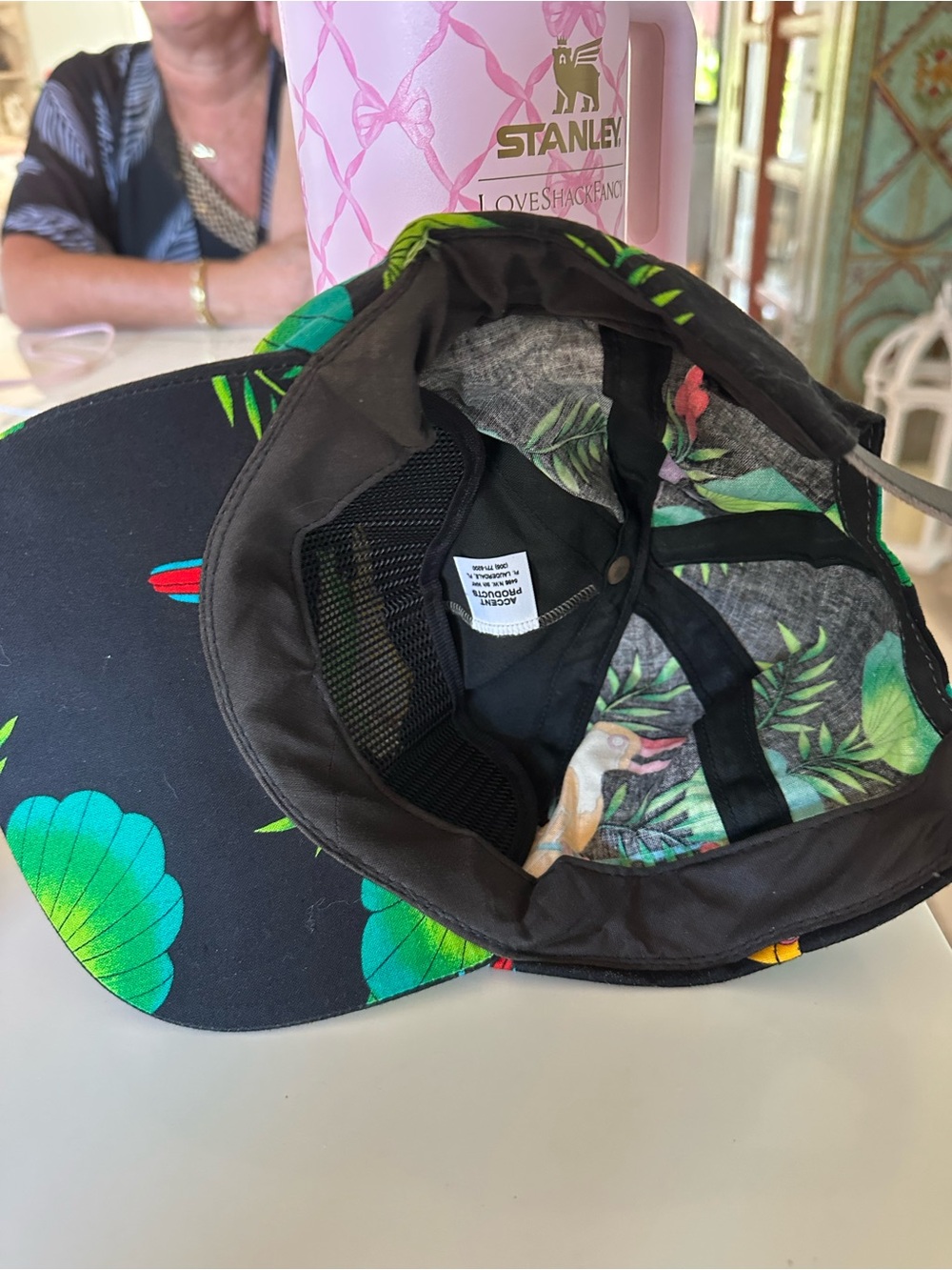 Jimmy Buffett's Margaritaville Black Tropical Baseball Hat - Picture 4 of 9